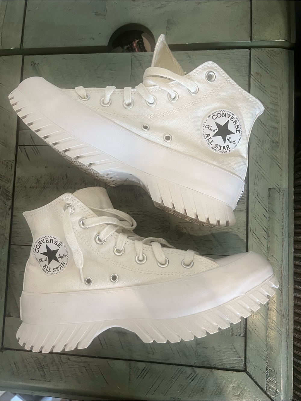 Converse Women's Chuck
Taylor White All Star Lugged
High-Top Sneakers